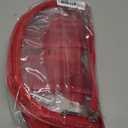 Paxiland Clear Backpack Stadium Approved 12126 with Reinforced and Wider Shoulder Straps, Small Clear Bag for Schools, Concerts, Work, Festivals and Sporting Events - Red