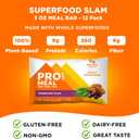 PROBAR - MEAL Bar, Superfood Slam, Non-GMO, Gluten-Free, Healthy, Plant-Based, Whole-Food Ingredients, Natural Energy (12 Count) (EXP 06/04/27)