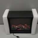 11x4.7x8 Inch Fireplace Lanterns Decorative Flameless Portable Led Lantern Battery Operated and USB Operated 6 Hours Timer Included Indoor/Outdoor(No Heater Function) (1Pack Rectangle)