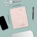 POPRUN Weekly Planner 2026-2027 (Medium 6.5''x 8.5'') Academic Calendar (JUL.26 - JUN.27) Appointment Book with Monthly Tabs, Leather Soft Cover, Inner Pocket, 100 GSM - Black