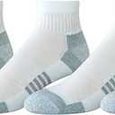 Amazon Essentials mens Athletic Ankle Socks, Breathable, Cotton Blend, Cushioned (13-15, White)