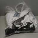 BONZER 100% Blackout Curtains 84 inches Long - 4 Panels Full Light Blocking White Window Drapes for Bedroom, Total Privacy Grommet Room Darkening Curtain with Black Backing for Living Room, Patio Door