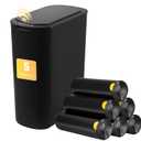 Bathroom Trash Can with Lid 5 Gallon Black Motion Senor Automatic Garbage Cans for Kitchen,Bedroom, Office, Living Room