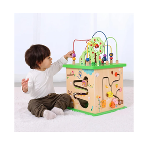 TOOKYLAND 5 in 1 Activity Center, Wooden Large Activity Play Cube 23"X13"X13", Wooden Learning Puzzle Toy for Toddlers, with Animal Friends, Shapes, Mazes, Shape SorterAmazon's Choice TOOKYLAND 5 in 1 Activity Center, Wooden Large Activity Play Cube 23"X13"X13", Wooden Learning Puzzle Toy for Toddlers, with Animal Friends, Shapes, Mazes, Shape SorterAmazon's Choice