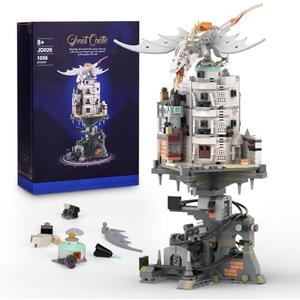 Harry Castle Wizarding Bank Building Set, Collectible Magic White Dragon Architecture Model, Compatible with Lego Adults, Ideal HP Christmas Birthday Gift Toy for Kids Boys 8-14 (1056 PCS)