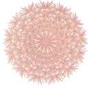 Round Placemats Set of 6 Rose Gold Dandelion Flower Shaped Place mats Decorative Vinyl Table Mats Tablemats for Dining Table Setting Kitchen Holiday Wedding Decor