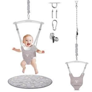 G TALECO GEAR Baby Jumper with a Ceiling Hook for Infant & Toddlers with Adjustable Chain, Bouncers for Indoor/Outdoor, Baby Doorway Jumpers with Soft Rug