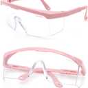 UKNOW Safety Glasses 2 Pack - Anti Fog Safety Goggles ANSI Z87.1 - Adjustable Protective Eyewear - Clear Lens Lab Goggles