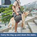COODEO Dog Carry Sling, Emergency Backpack Pet Legs Support & Rehabilitation Dog Lift Harness for Nail Trimming, Dog Carrier for Senior Dogs Joint Injuries, Arthritis, Up and Down Stairs(L, Black)
