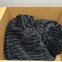 BEDELITE Fleece Blanket Twin Size  3D Ribbed Jacquard Soft and Warm Decorative Fuzzy Blankets  Cozy, Fluffy, Plush Lightweight Throw Blankets for Couch, Bed, Sofa(Black, 60x80 inches)