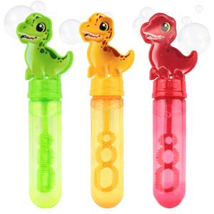 24 Pcs Dinosaur Bubbles Red Green Yellow Teal