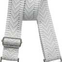 Crossbody Straps for Purses Silver Hardware Purse Strap Wide Shoulder Strap Adjustable Replacement,Retro Jacquard Embroidery for Shoulder Bags