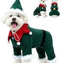 CuteBone Christmas Dog Costumes for Small, Medium, Large Dogs – Elf Pet Cosplay Outfits | Cute Puppy Costume for Holiday Party, Dress-Up, Photo Shoots GBZ07S