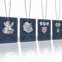 Blue Preppy Angel Rose Car Air Freshener (4 Pcs)  Floral Scented Hanging Freshener for Cars, Closet, Drawers  Girly Mirror Decor, Women's Car Accessories