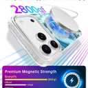 SCORPIFY for iPhone 17 Pro Case [Compatible with MagSafe] with Blue Celestial Ripples and Wave Texture, Cute Magnetic Phone Cover Bumper for Women Girls, Glitter Sparkle Pattern with Gold Accents