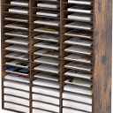 EasyPAG Mail Organizer Countertop, Wood Literature Organizer with Adjustable Shelves, Student Classroom Mailbox for School, Desktop Paper Sorter for Office Home, 48 Compartments, Archaize