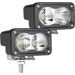 3 Inch Driving Lights 2Pcs 40W LED Pod Light Off Road Spot Light Bar Super Bright Work Flood Light Cube Combo LED Bumper Lights Fog Light for Truck ATV UTV SUV Motorcycle Boat,White Combo