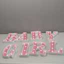 Set of 8 Pink Baby Shower Decoration for Girl Baby LED Letters Party Supplies Light up Letter Battery Operated Letter for Table Centerpieces Wedding Valentines Day Decoration(8.7 Inch)