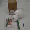 54 Pcs DIY Fall Pumpkins Craft Sets Includes 2 White Artificial Pumpkins 50 Pcs Dried Pressed Flowers Leaves 1 Tweezers and 1 Scissors for Autumn Fall Thanksgiving Holiday Decoration