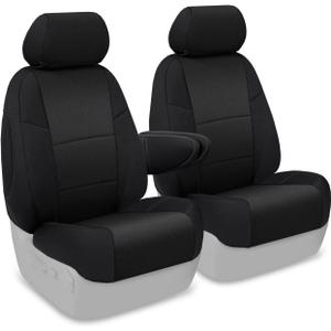 Coverking Custom Fit Front 50/50 Bucket Seat Cover for Select Honda Element Models -  (Black)