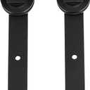 Amazon Basics J Shape Sliding Barn Door Hardware Kit, 6.6 Foot, Black