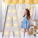 imprsv 3FT Marquee Letters, Mosaic Light Up Letters for Birthday Baby Shower Wedding Engagement Party Backdrop Decor, Large Marquee A for Party Decorations