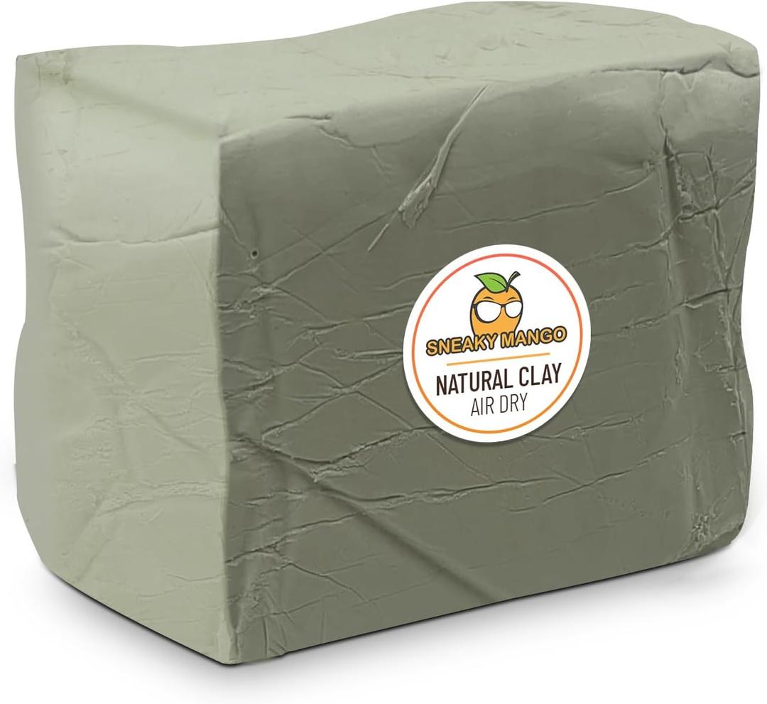 10 Pound Air Dry Natural Clay - Great for Molding & Sculpting - Great for Adults of All Skill Levels - Perfect for Arts & Crafts (White, 10 Pounds)