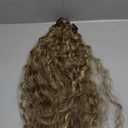 DBUT 30 Inch Synthetic Hair Bundles Water Wave 6 Bundles with Closure High Temperature Weaving Hair Extensions 290g for Full Head Heat Resistant Deep Curly Hair 7PCS T12/22A Ombre Golden Brown