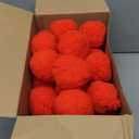 Soulchen 60 Pcs Christmas Fake Snow Balls, 2.8 Inch Christmas Red and Green Pom Pom Balls Artificial Fake Snowballs for Indoor and Outdoor Party Games Winter Snow Fight Xmas Tree Decoration