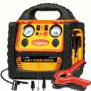 6 in 1 Jump Starter for Up to 6.0L Gas or 5.0L Diesel Engine,Upgraded 2200 Peak Amp 12V Auto Battery Car Starter with Air Compressor 150 PSI Tire Inflator,400 Watt Inverter AC/DC/USB Outlets (2200A)