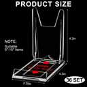 12 Pack Acrylic Book Stand for Display Adjustable Clear Display Holder Easel Collector Stand for Home Office Back to School Comic Album CD Magazine Postcard Artworks (4.2 x 4.3 x 2.35 Inch)