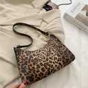 Leather Wristlet Clutch, Leopard Print Purse Leopard Handbags For Women, Handbags Ladies Chic Shoulder Bags With Zipper Closure For Women.