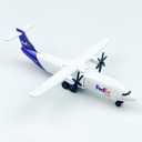 Die-Cast Propeller FedEx Airplane Model  6 Inch Alloy Plane with Rolling Wheels  Miniature Aircraft Collectors & Aviation Enthusiasts