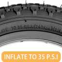 Hycline Kids Bike Replacement Tires Set: 2-Pack 16x2.125 inch Premium Butyl Rubber Wear-Resistant Folding Bicycle Tires and 2 Pcs Bike Tubes Schrader Valve with Tire Levers for BMX MTB