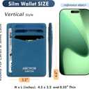 Slim Wallet Minimalist Front Pocket RFID Blocking Men and Women Leather Wallets