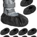 Janmercy 10 Pcs Fracture Walking Boot Cover Recovery Shoes Covers Waterproof Rain for Walking Boot Brace Orthopedic Cover with Rubber Sole Reusable(X-Large)