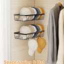 Hat Rack for Wall, 2 Pack Large Hat Organizer with More Hooks, Holds 56 Caps, Metal Wall Mounted Hat Holder for Baseball Caps, Closet Bedroom Kitchen Bathroom, Black