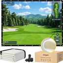 Golf Simulator Impact Screen, Heavy Duty 3-Layer HD Projector Screen for Indoor/Home/Garage Training, Practice Hitting Screen with Grommets & Bungee Cords for Enclosure and Net, 25 Size Options
