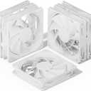 upHere 120mm White Computer Case Fans 5-Pack,High Performance Cooling Low Noise 3-Pin Hydraulic Bearing Ultra Quiet Long Life Up to 40,000 Hours,Compatible with Desktop,NT12043-5