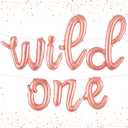 KatchOn Big Rose Gold Wild One Balloons - 16 Inch | Rose Gold First Birthday Decorations
