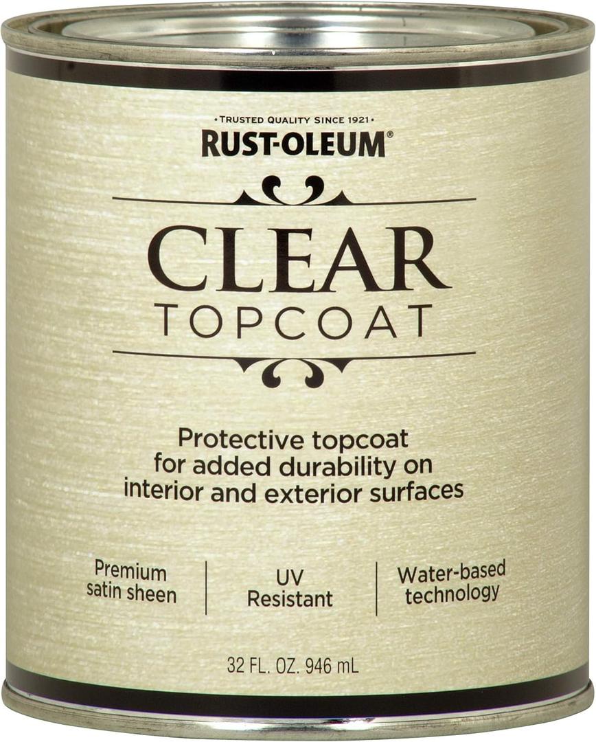 Rust-Oleum 253613 Metallic Accents Paint, Quart, Satin Clear, 32 Fl Oz (Pack of 1) Rust-Oleum 253613 Metallic Accents Paint, Quart, Satin Clear, 32 Fl Oz (Pack of 1)