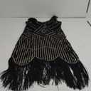 YESSA Flapper Dresses 1920s Gatsby Dress for Women Roaring 20s Costumes Fringed Sequin Cocktail Dress with 20s Accessories (Large, Black-gold)