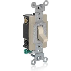 Leviton Momentary Contact SPST Toggle Switch, 1080-I, Ivory