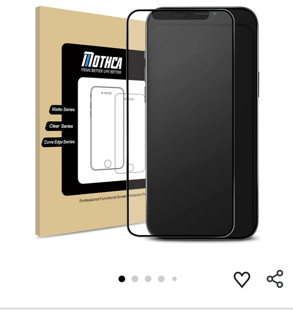 Mothca Matte Glass Screen Protector for iPhone 12 Pro Max 6.7-Inch 2020, Anti-Glare & Anti-Fingerprint, Full Coverage 9H Hardness Tempered Glass Film