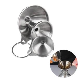 Stainless Steel Small Funnels, 3pcs Mini Kitchen Funnel for Filling Bottles, 3 Sizes Metal Funnels, for Transferring Essential Oils, Liquid, Fluid, Dry Ingredients & Powder, Durable and Dishwash Safe (Silver)