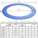 16 ft Trampoline Replacement Safety Round Protective Cover Foldable With Elastic, TW10076CL