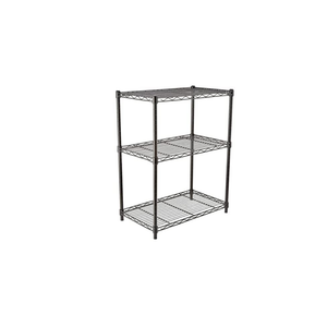 Amazon Basics 3-Shelf, Storage Shelving Unit, Steel Organizer Wire Rack, Black