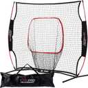 Franklin Sports MLB Flexpro Baseball + Softball Net - 7' x 7' Travel Training Nets for Batting Practice, Pitching + Hitting