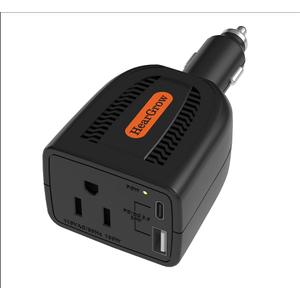 HearGrow100w Car Power Inverter, 12V DC to 110V AC Vehicles Converter with USB PortsPlug Adapter Outlet and Fast Charging PD3.0 Type-C for Phones, Pads, Laptops and Computer Charger