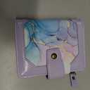 Simikol Women Leather Wallet RFID Blocking Small Bifold Zipper Pocket Wallet Card Case Purse with ID Window, Gradient Marble